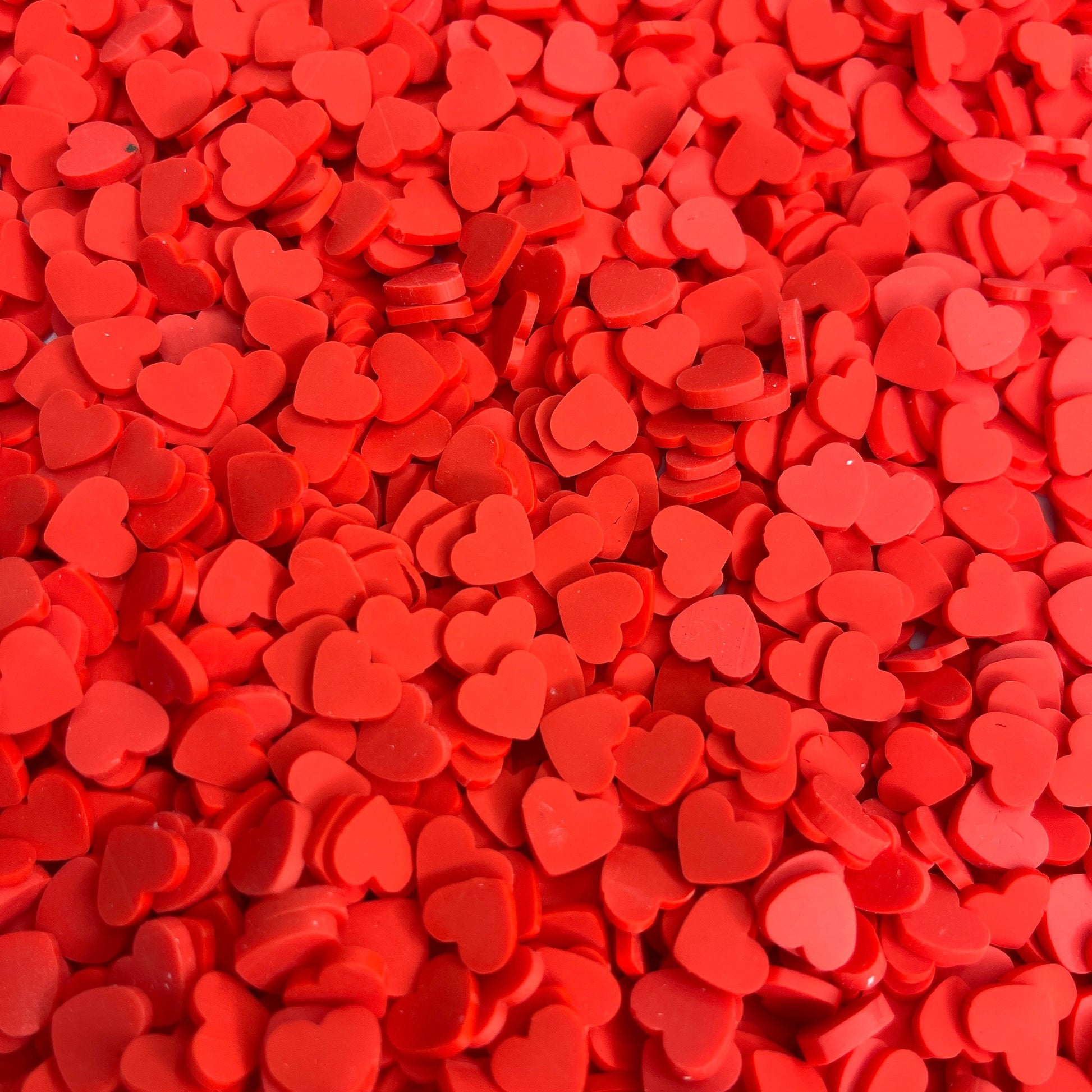 FAKE 8MM Red Heart Polymer Clay Sprinkle (NOT EDIBLE) D30-22