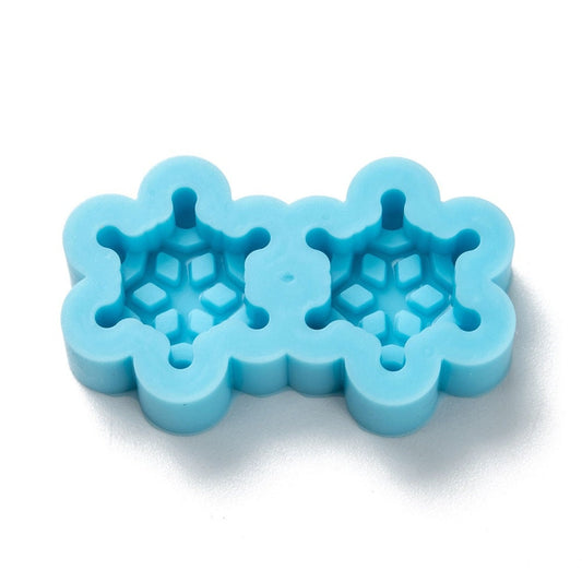 15.5MM Snowflake, Winter Themed Silicone Earring Molds