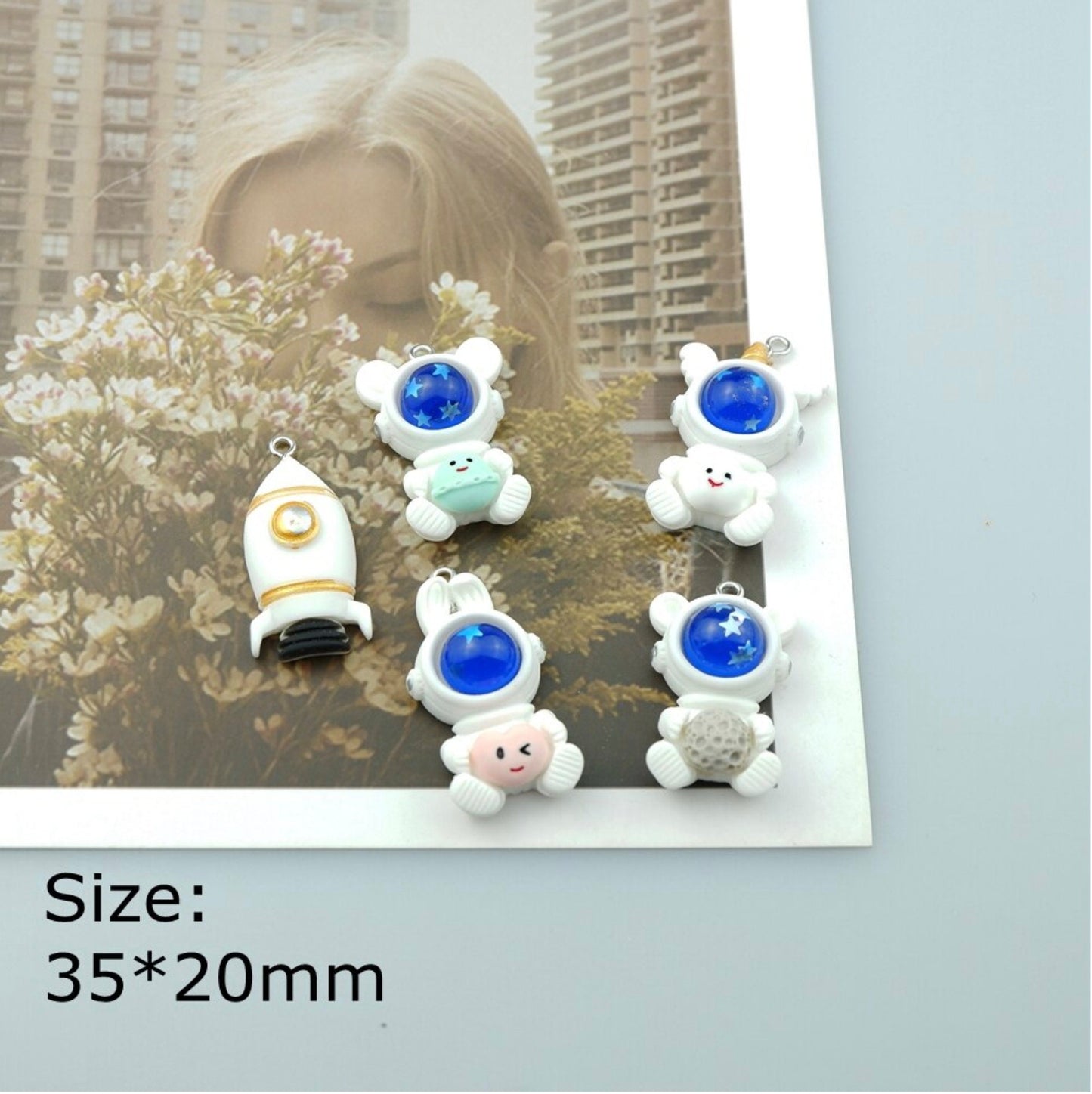 35MM Cute Animal Astronaut Suit Charms