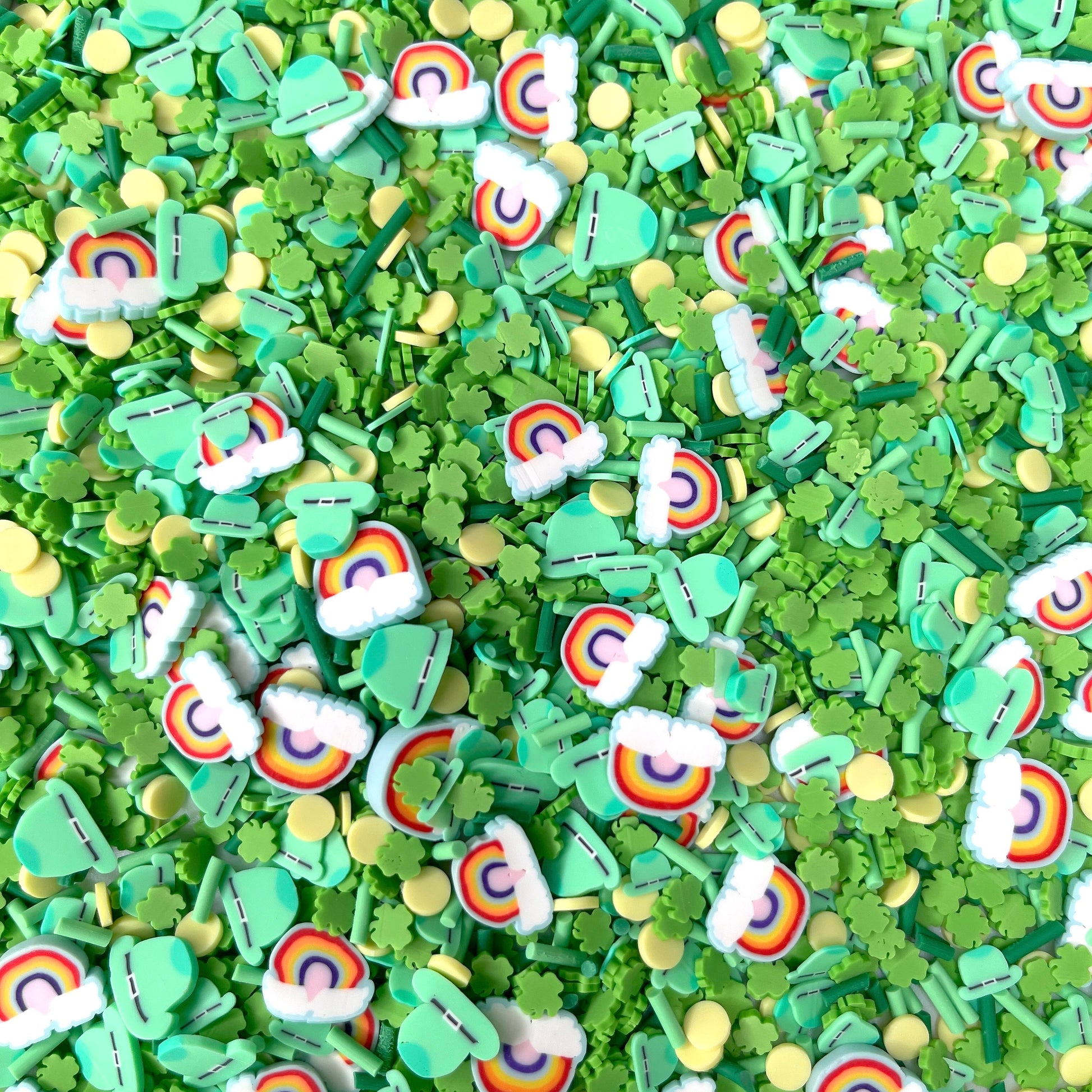 FAKE Pot of Gold, St. Patricks Themed Polymer Clay Sprinkle Mix (NOT EDIBLE) D43-06