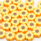 Yellow Sunflower Polymer Clay Bead (7mm x 7mm x 4mm )