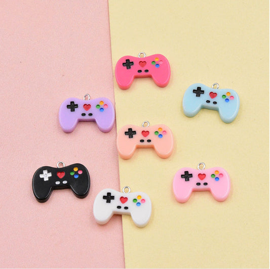 Cute Resin Game Controller Resin Charms with eyepin (28mm x 19mm)