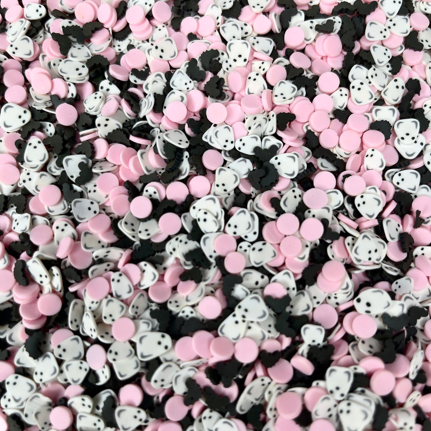 FAKE Pink Boo Spooky Halloween Themed Polymer Clay Sprinkle Mix (NOT EDIBLE) D46-27