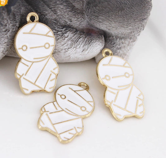 Cute Wrapped Mummy, Anime Themed SMALL/LARGE Enamel Charm