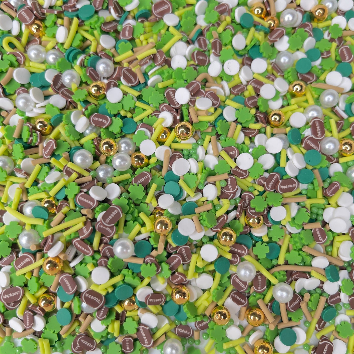 FAKE Lucky Themed Football Game Polymer Clay Sprinkle Mix (NOT EDIBLE) D46-35