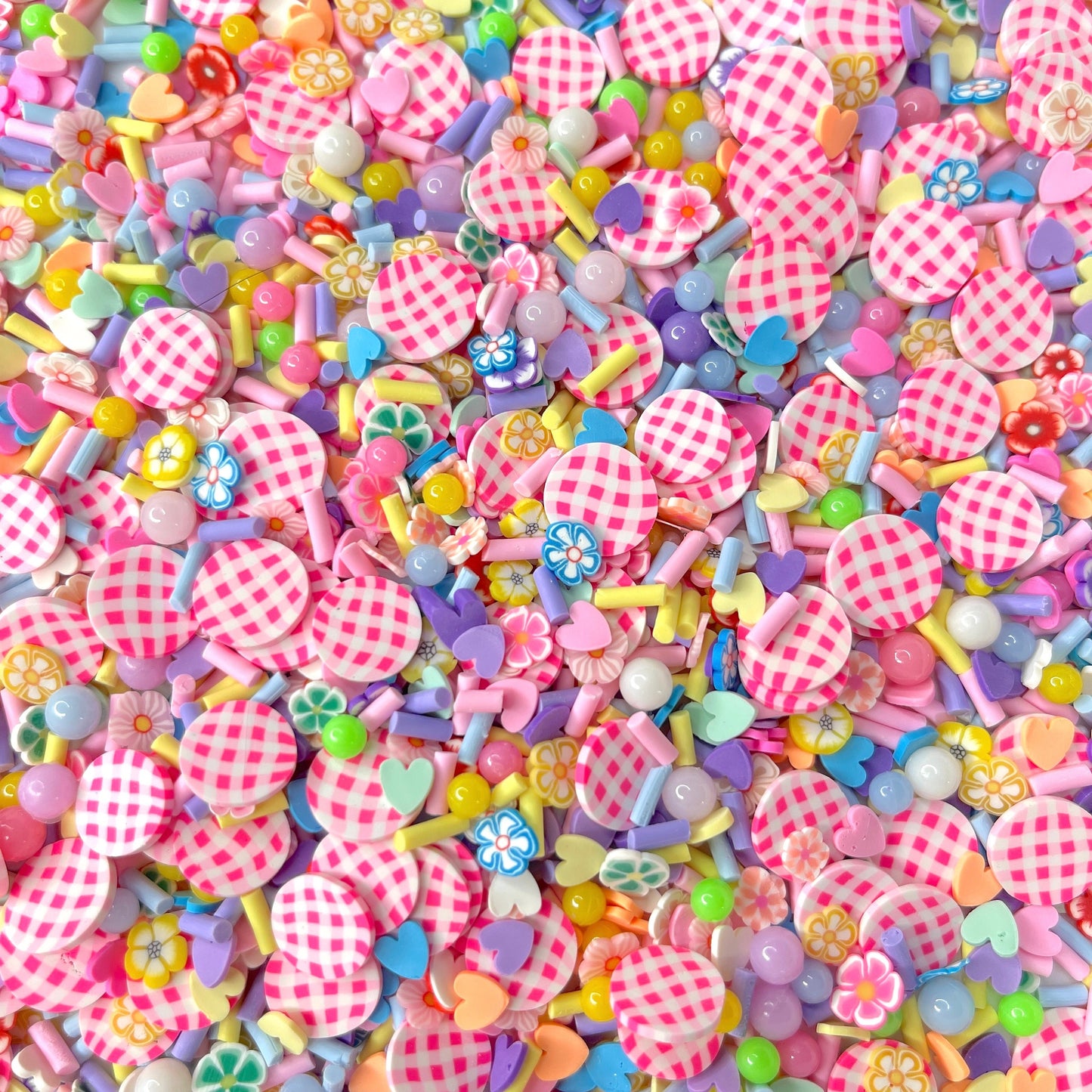 FAKE Nostalgic Picnic Themed Polymer Clay Sprinkle Mix (NOT EDIBLE) D48-09