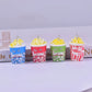 Blue,Red, Green, Striped Popcorn Bucket Charms with Eye Pins (24mm x 18mm)
