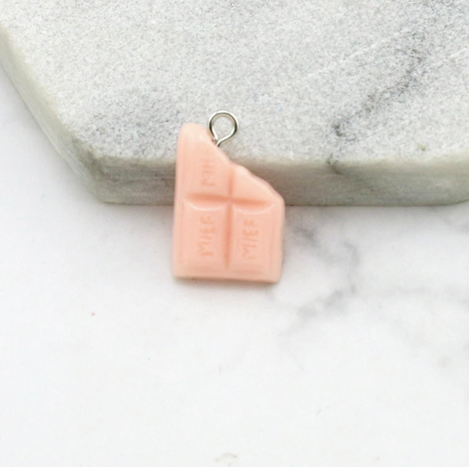 Small Chocolate Bar Charms (in Brown, Pink, Light Green, Yellow)