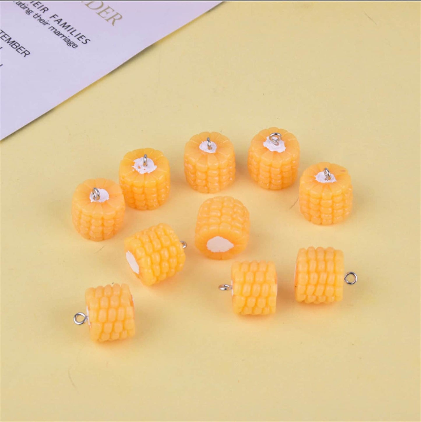 18MM x 16MM Cute Corn Cob Piece Charm