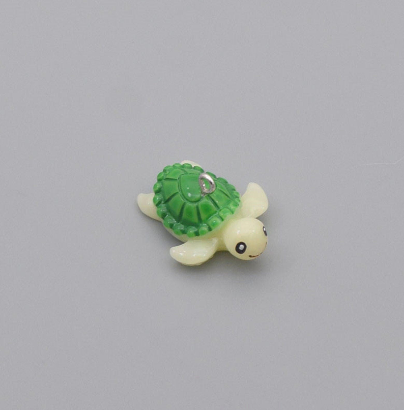 Cute Green Sea Turtle Charms (28mm x 10mm)