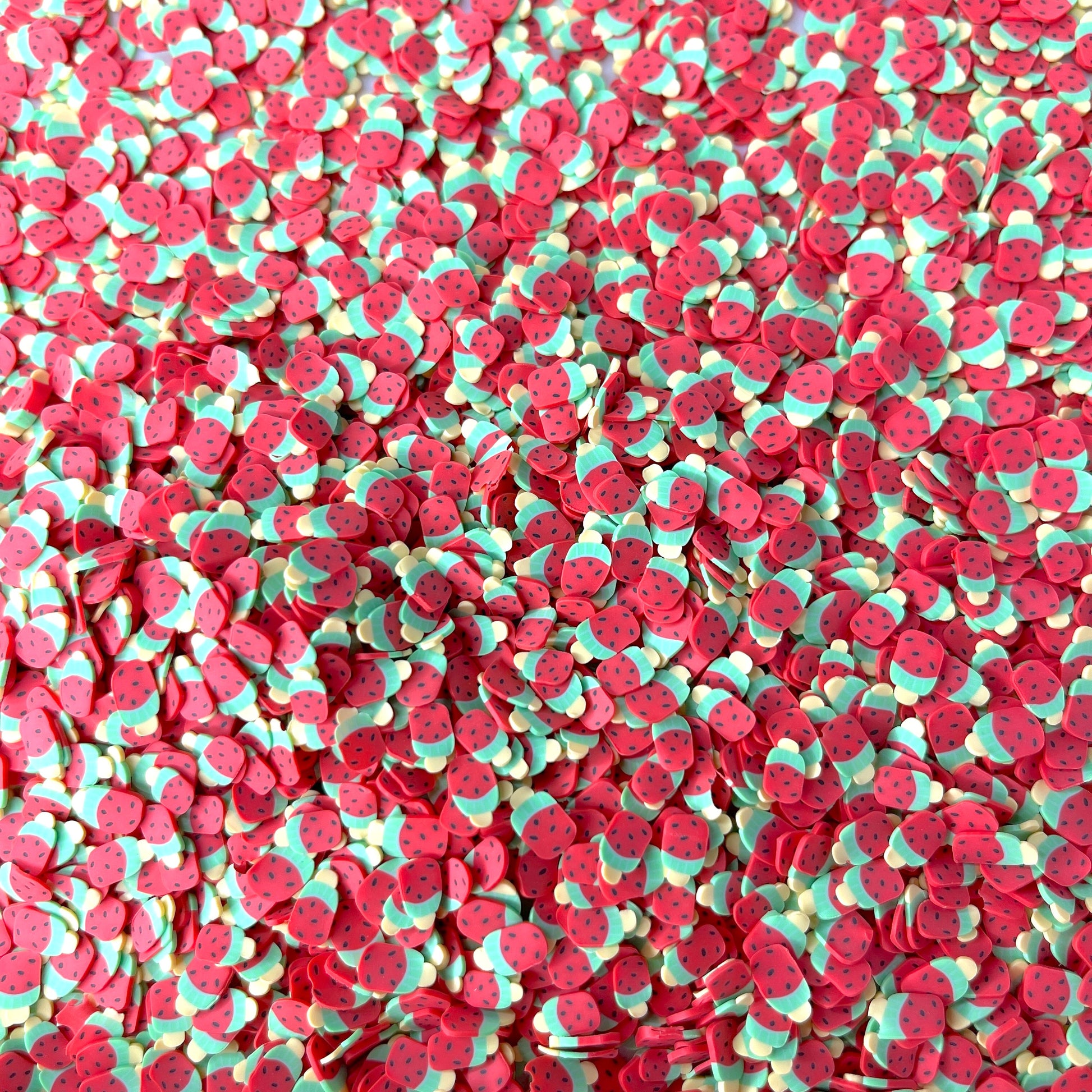 FAKE 5MM Watermelon Themed Popsicle Polymer Clay Sprinkle (NOT EDIBLE) D44-06