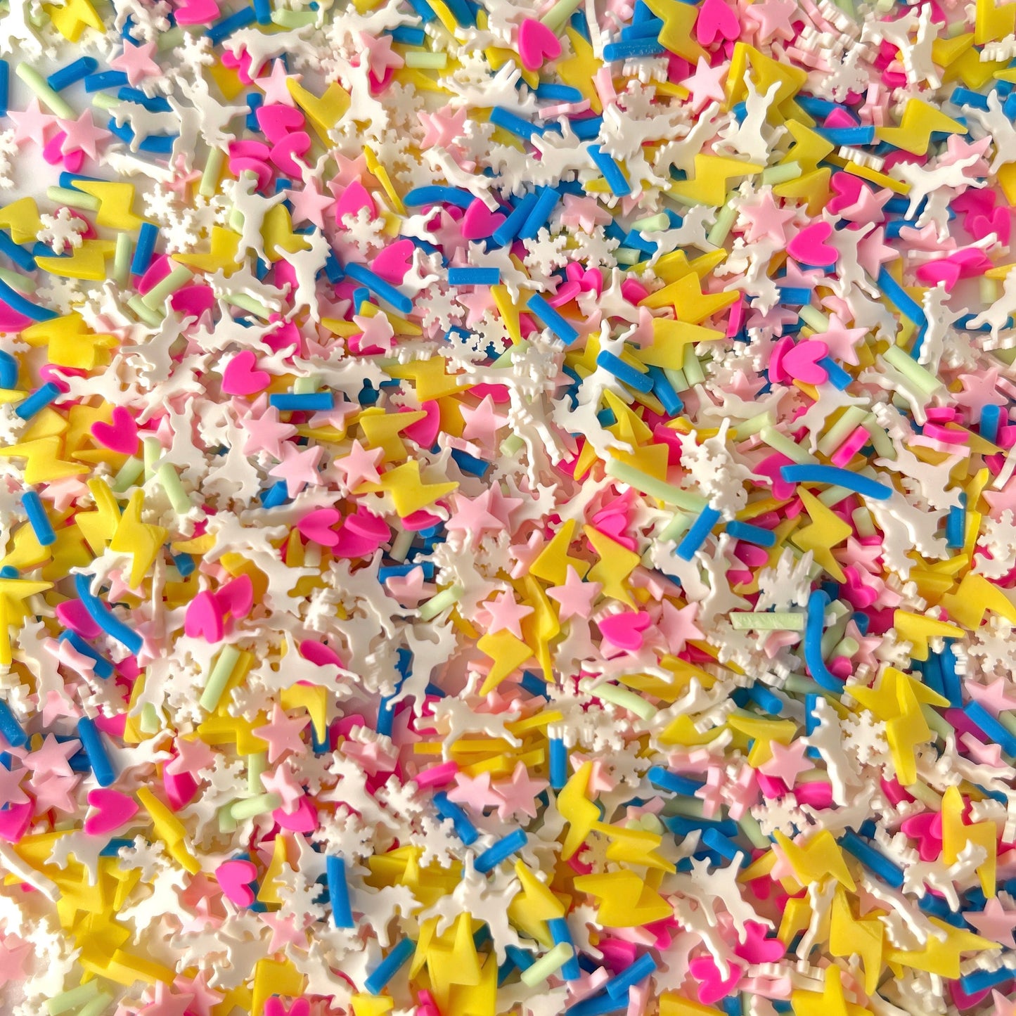 FAKE 5MM Lightning Unicorn Polymer Clay Sprinkle Mix (NOT EDIBLE) D44-15