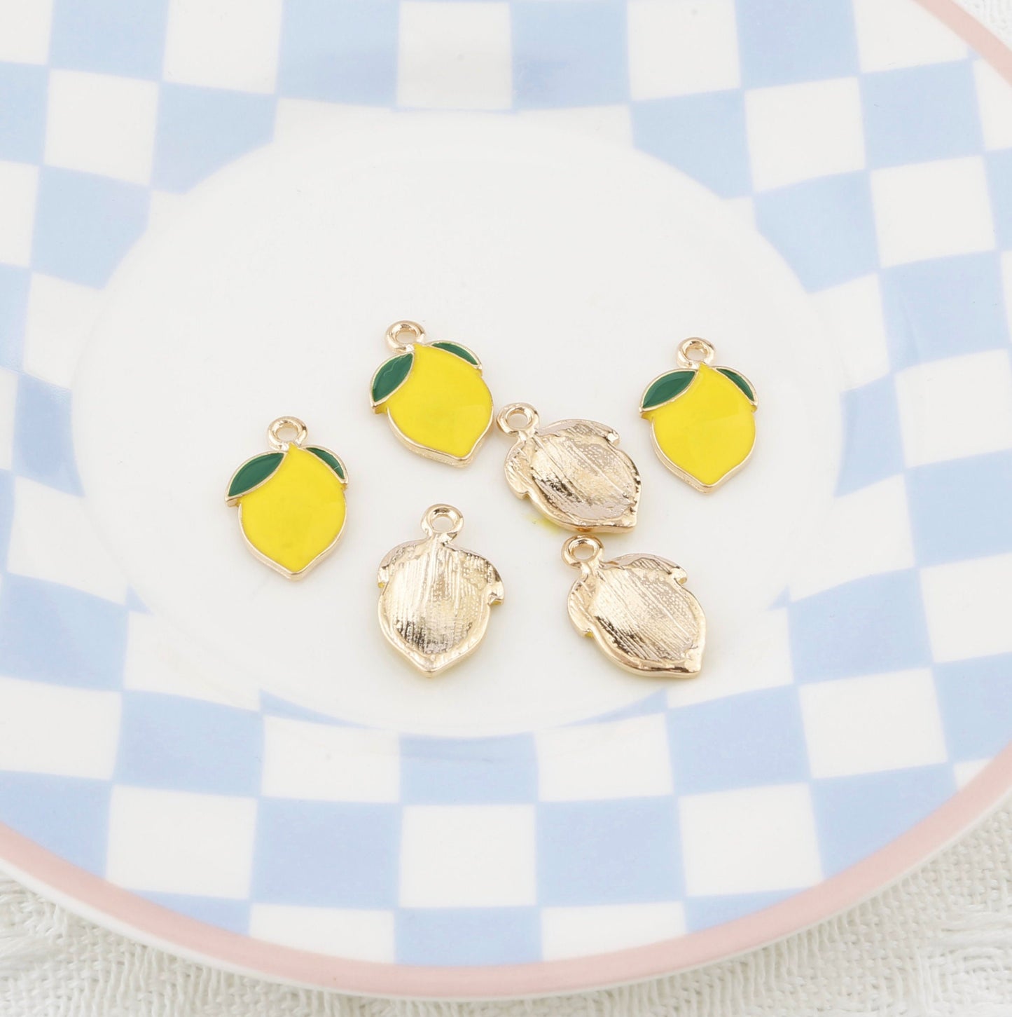 20MM Yellow Lemon Enamel Charm