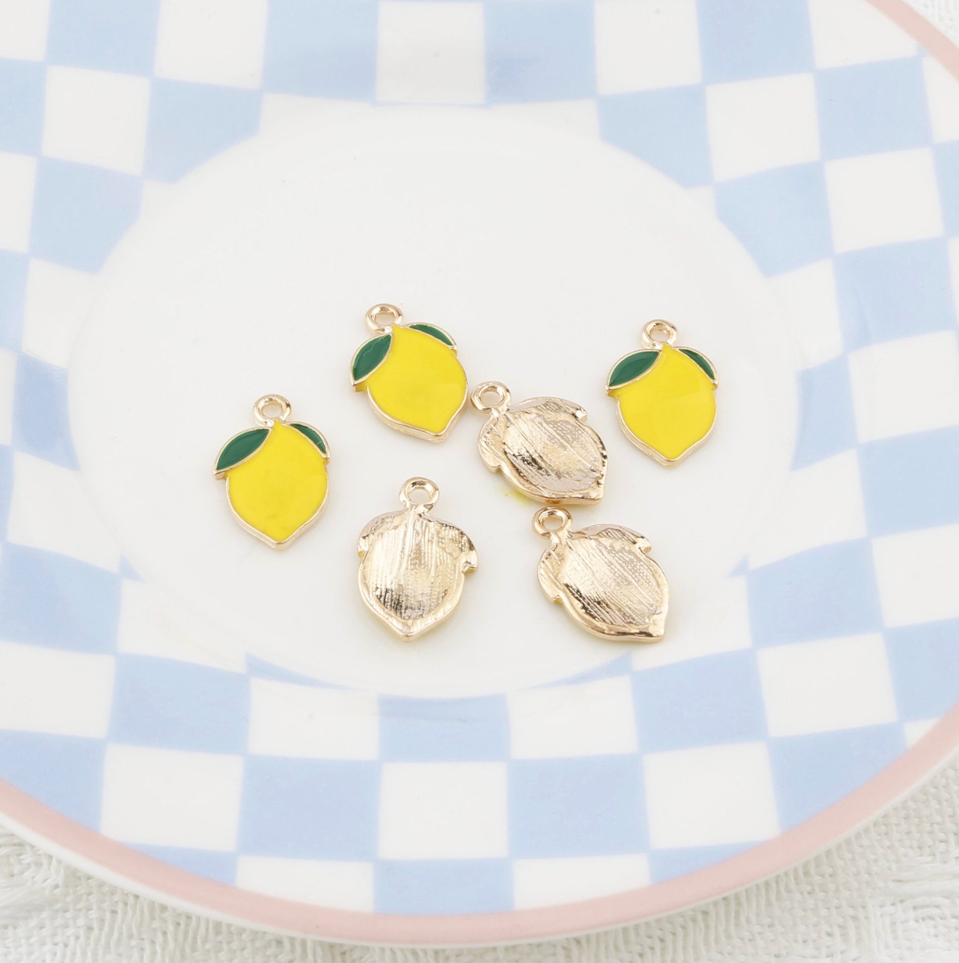 20MM Yellow Lemon Enamel Charm