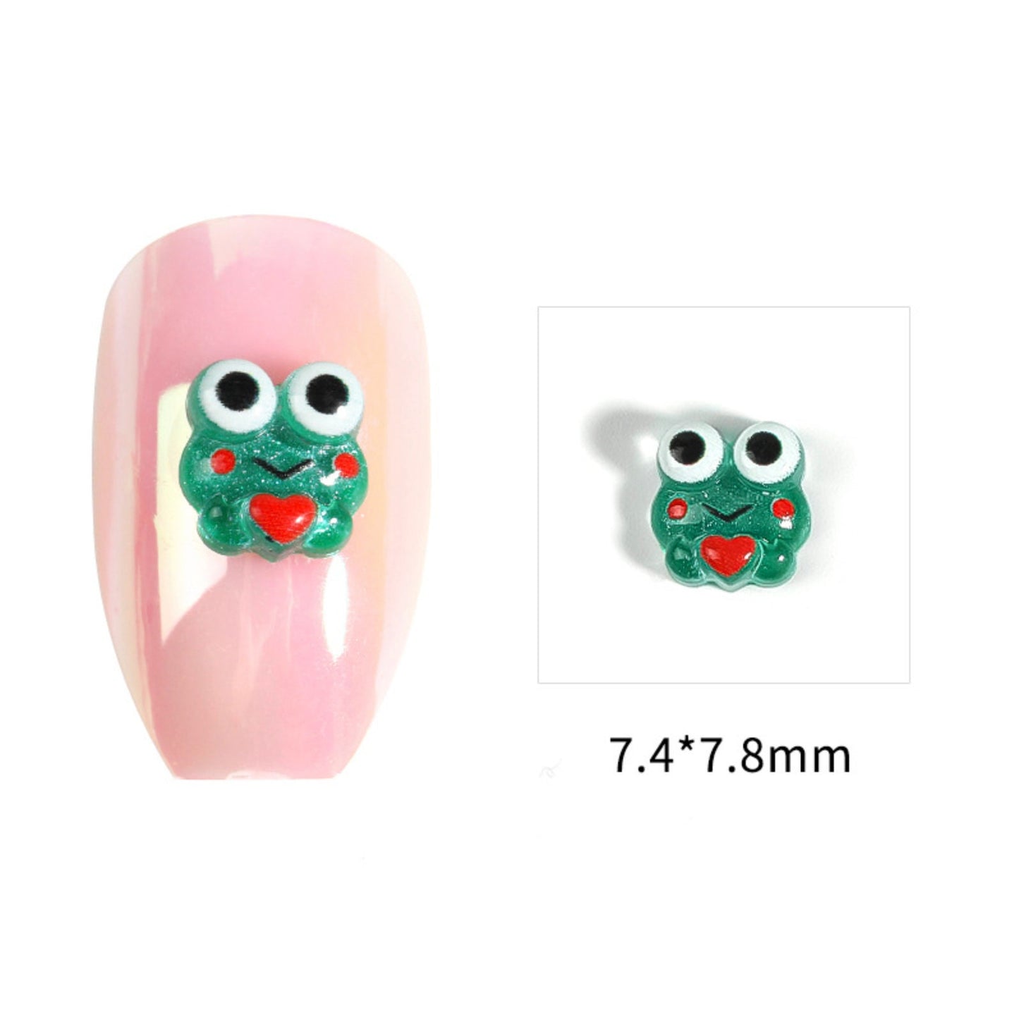 Cute Resin Frog, Ghost, Strawberry Bear, Pink Bunny Nail Art Charms, Decoden, Cabochons