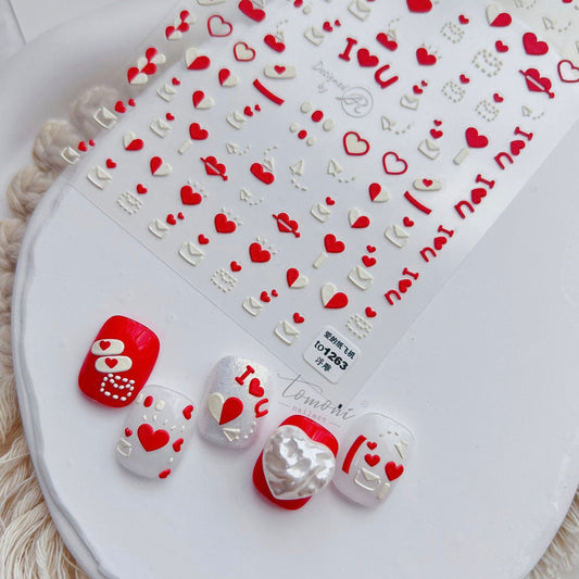 Valentines Love Nail Art Stickers (to1263)