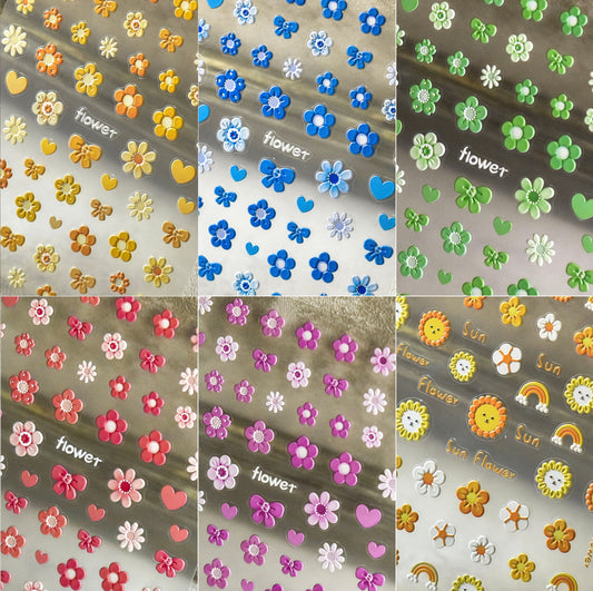 Cute Flower Nail Art Stickers