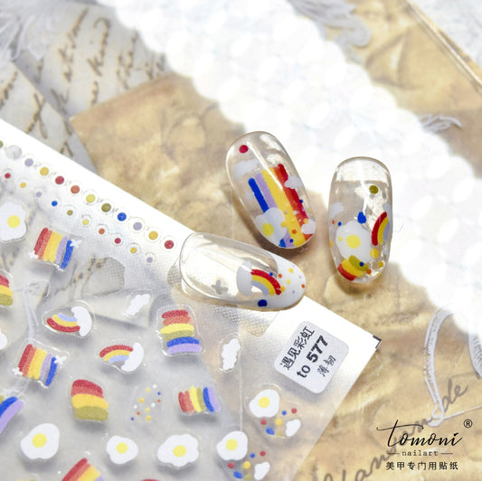 Tomoni Rainbow Nail Art Stickers (to577)