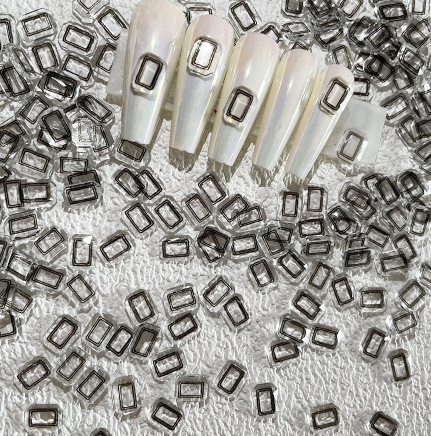 Cute Transparent Mahjong Pieces Nail Art Charms, Decoden, DIY Supplies, Mini Cabochon