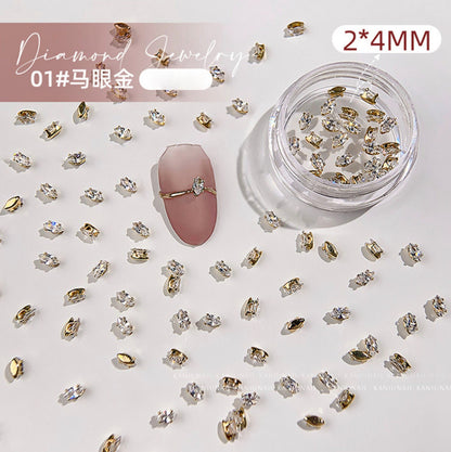 AB Crystal Butterfly Nail Art Charms, Decoden, DIY Supplies, Mini Cabochon