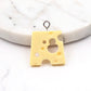 21MM Swiss Cheese Slice Resin Charm for DIY Crafting