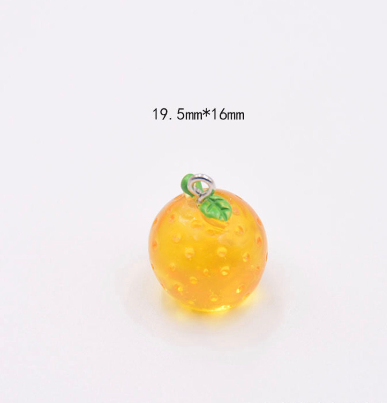 Acrylic Strawberry, Peach, Persimmon, Pineapple, Mangosteen, Grape, Orange and Avocado, Fruit Themed Charm Pendant