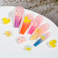 Kawaii Resin Nail Art Charms, Decoden, Cabochons (Bee, Planet, Duck, Butterfly, Square Bunny)