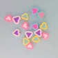 Cute Candy Heart, Valentine's Day Themed Polymer Clay Charm (11MM X 13MM)