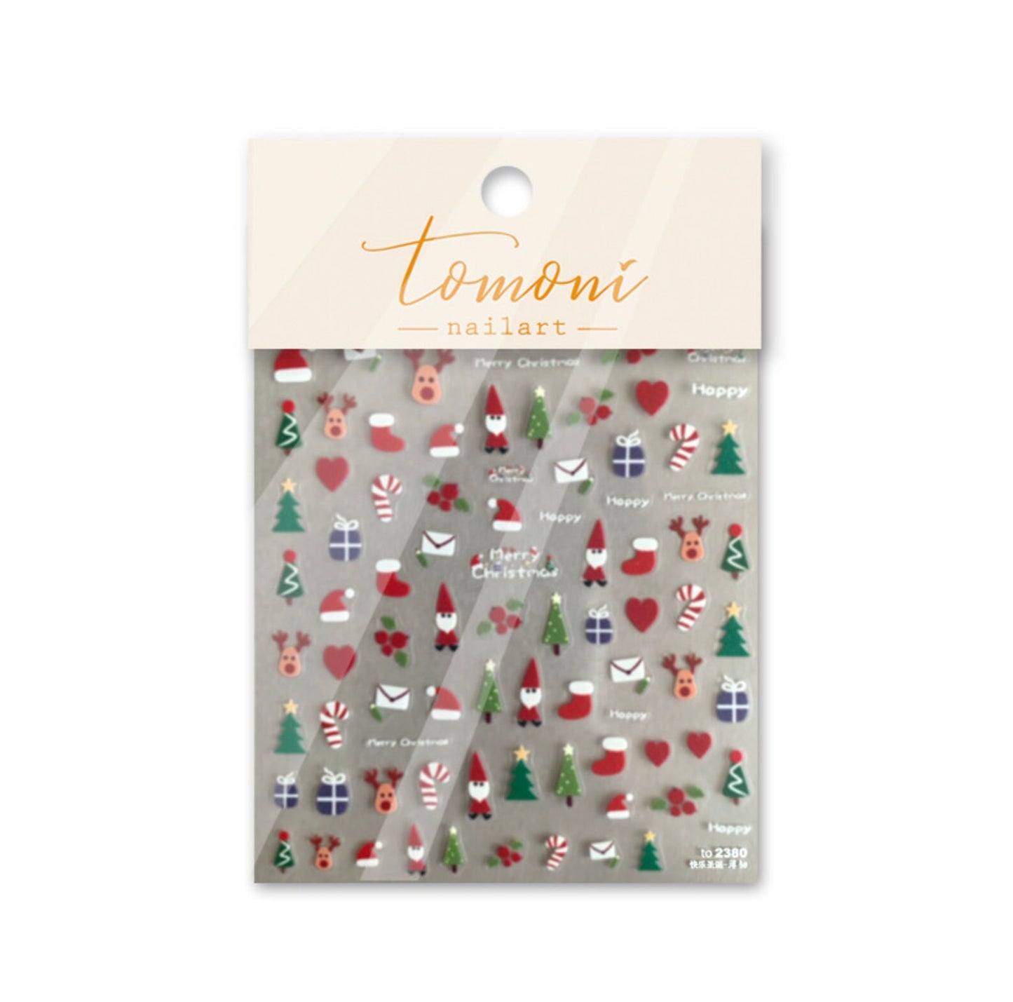 Cute Christmas Themed Nail Art Stickers