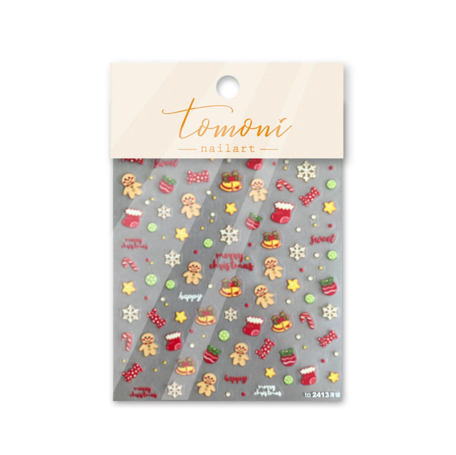 Cute Christmas Themed Nail Art Stickers