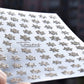 5D Silver Sparkle Winter Snowflake Nail Art Stickers (to207)