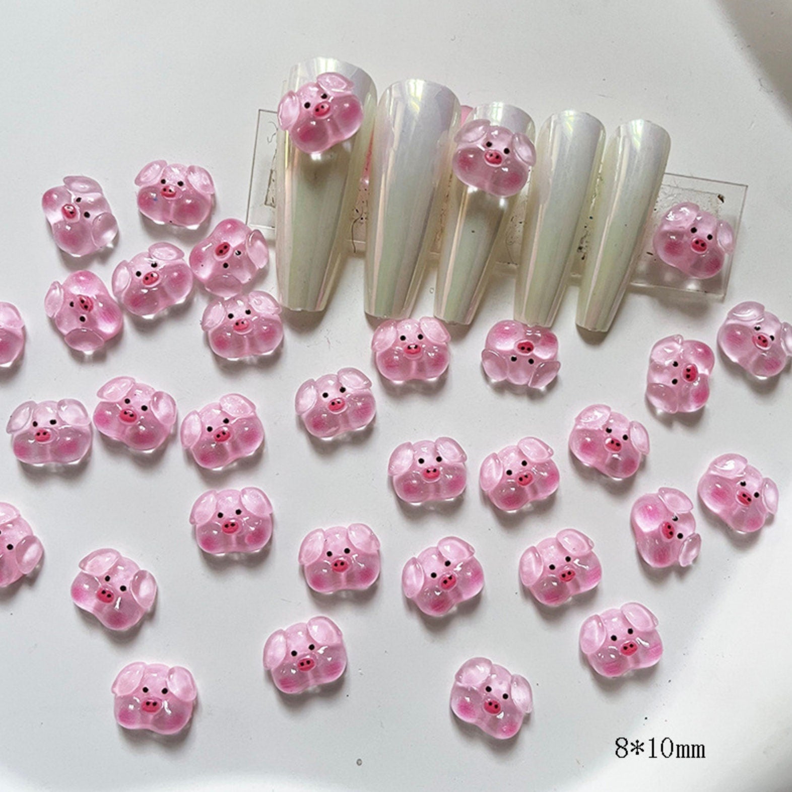 Funny Bubble Cheek, Animal Themed 3D Nail Art Charms, Decoden, DIY Supplies, Mini Cabochon