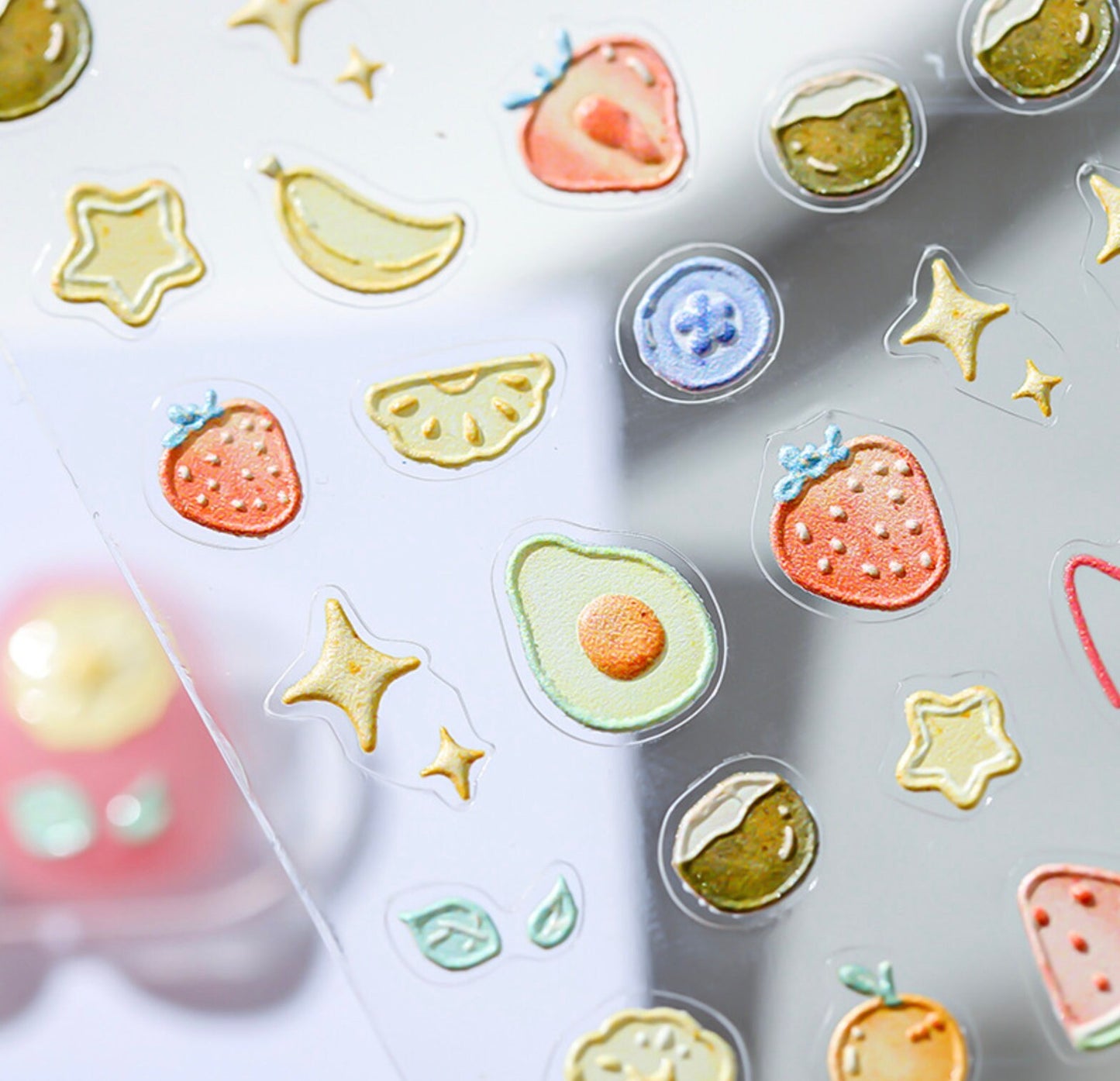 Cute Fruit Salad Themed 5D Nail Art Stickers