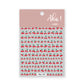 Dainty Red Cherry, Fruit Themed 2D Nail Art Stickers (047)