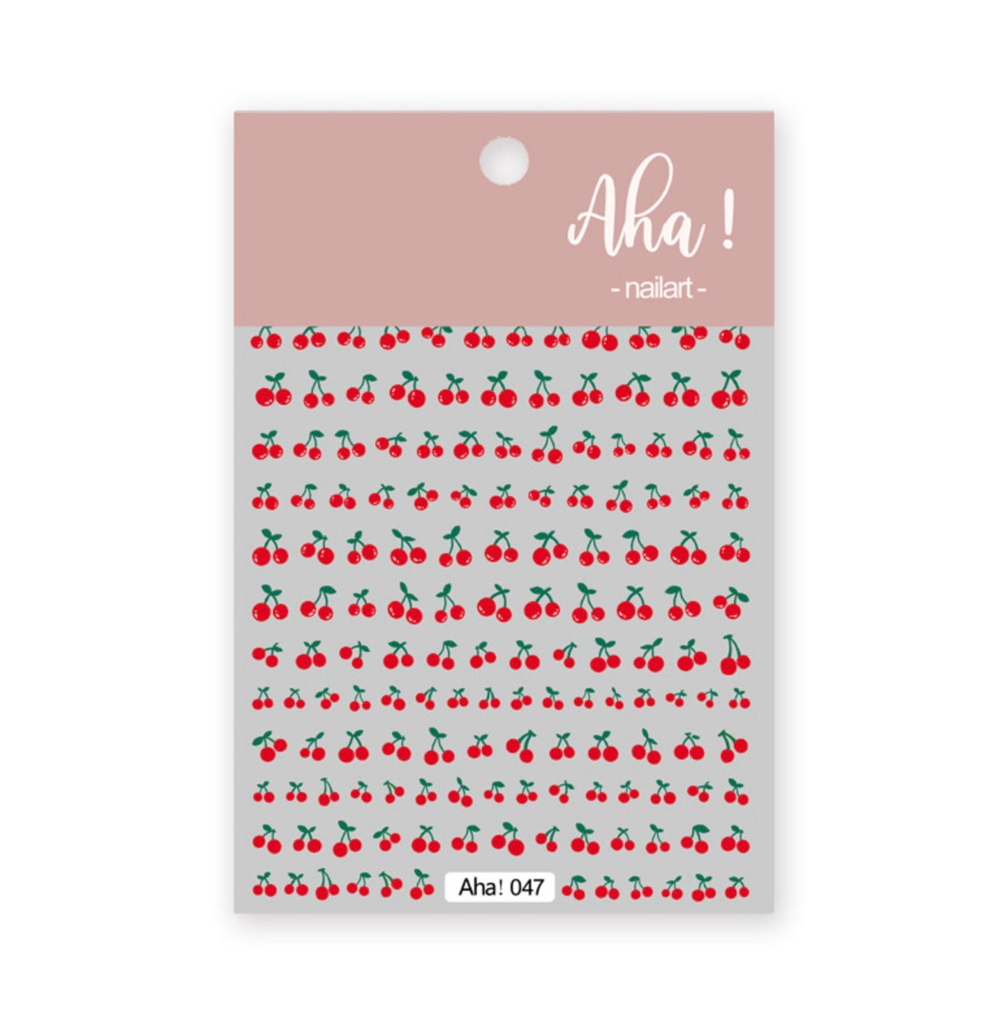 Dainty Red Cherry, Fruit Themed 2D Nail Art Stickers (047)