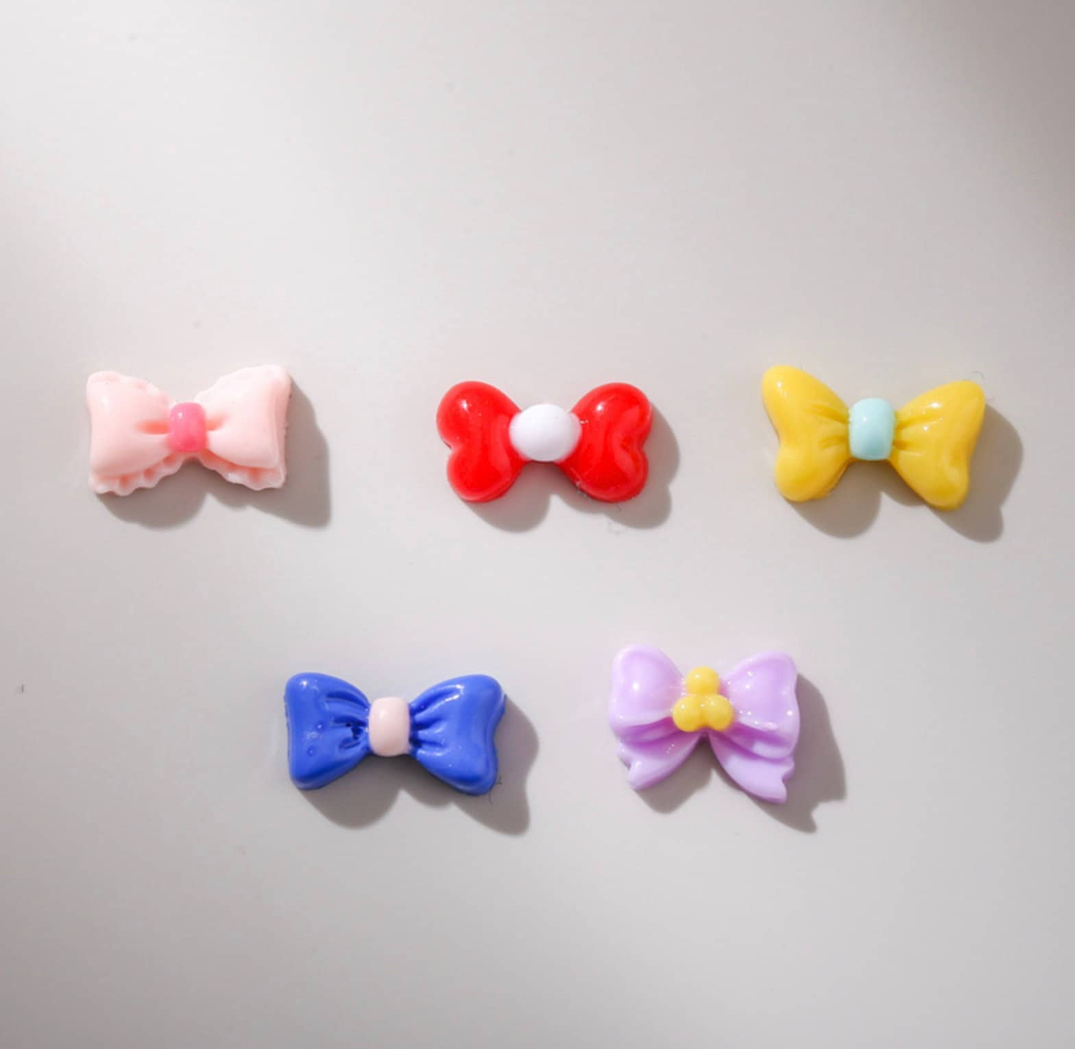 3D Colorful Mini Bow Nail Art Charms, Decoden, DIY Supplies, Mini Cabochon