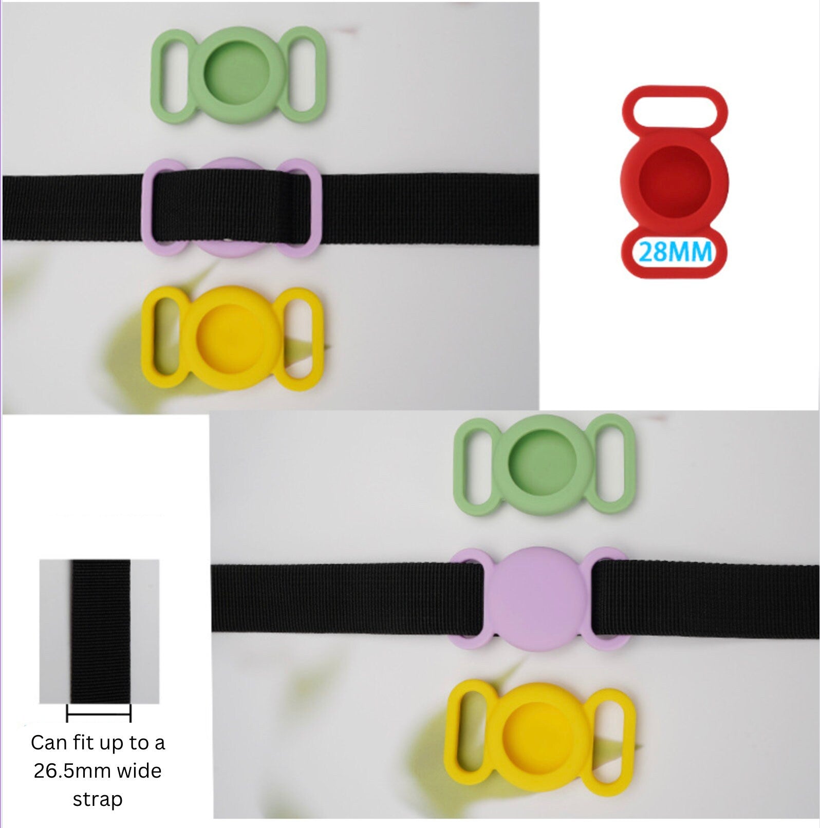 Cute Dog Collar Add-On Silicone AirTag Case