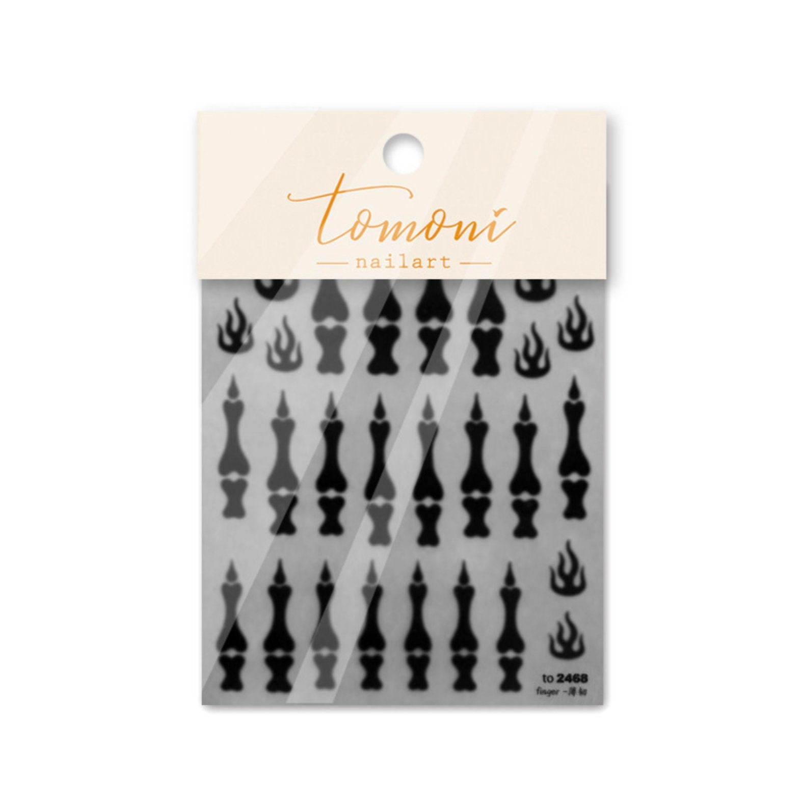 Tomoni Skeleton Hand Bones, Halloween Themed Nail Art Stickers