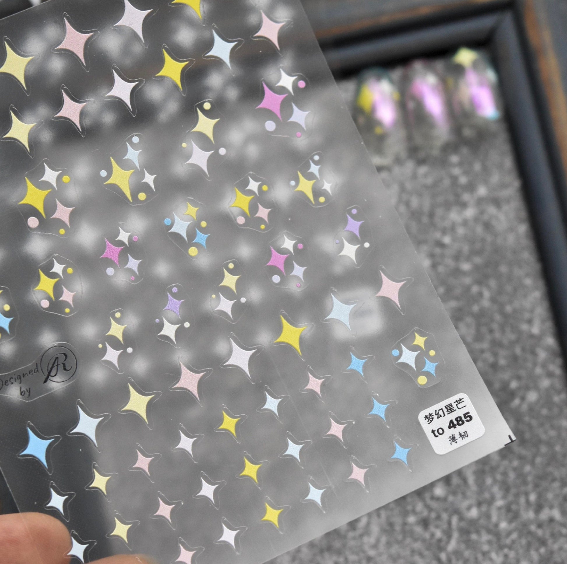 5D Sparkles Themed Nail Art Stickers