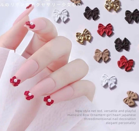 9MM 3D Mini Bow Nail Art Charms, Decoden, DIY Supplies, Mini Cabochon