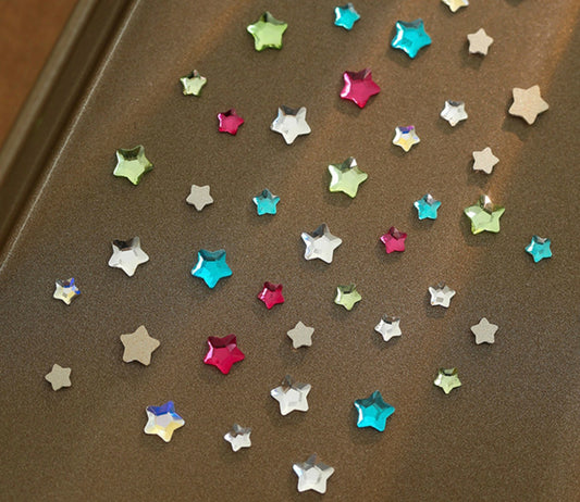 3D Star Shaped Rhinestones Nail Art Charms, Decoden, DIY Supplies, Mini Cabochon