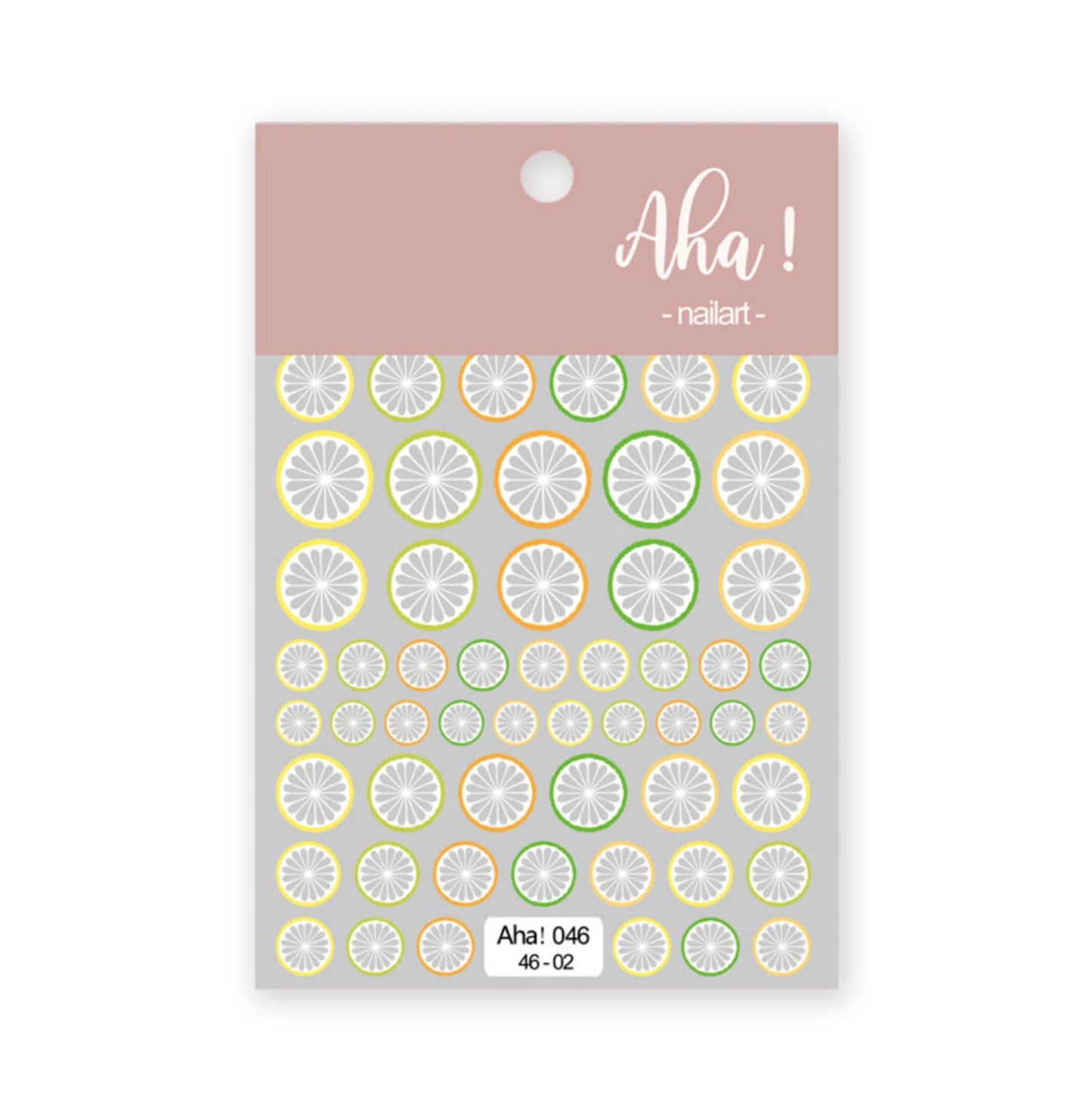 Hollow Lemon, Lime, Orange Citrus, Fruit Themed 2D Nail Art Stickers (046-02)