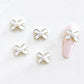3D Enamel Flower Bow Nail Art Charms, Mini Cabochon (9mm x 7mm)
