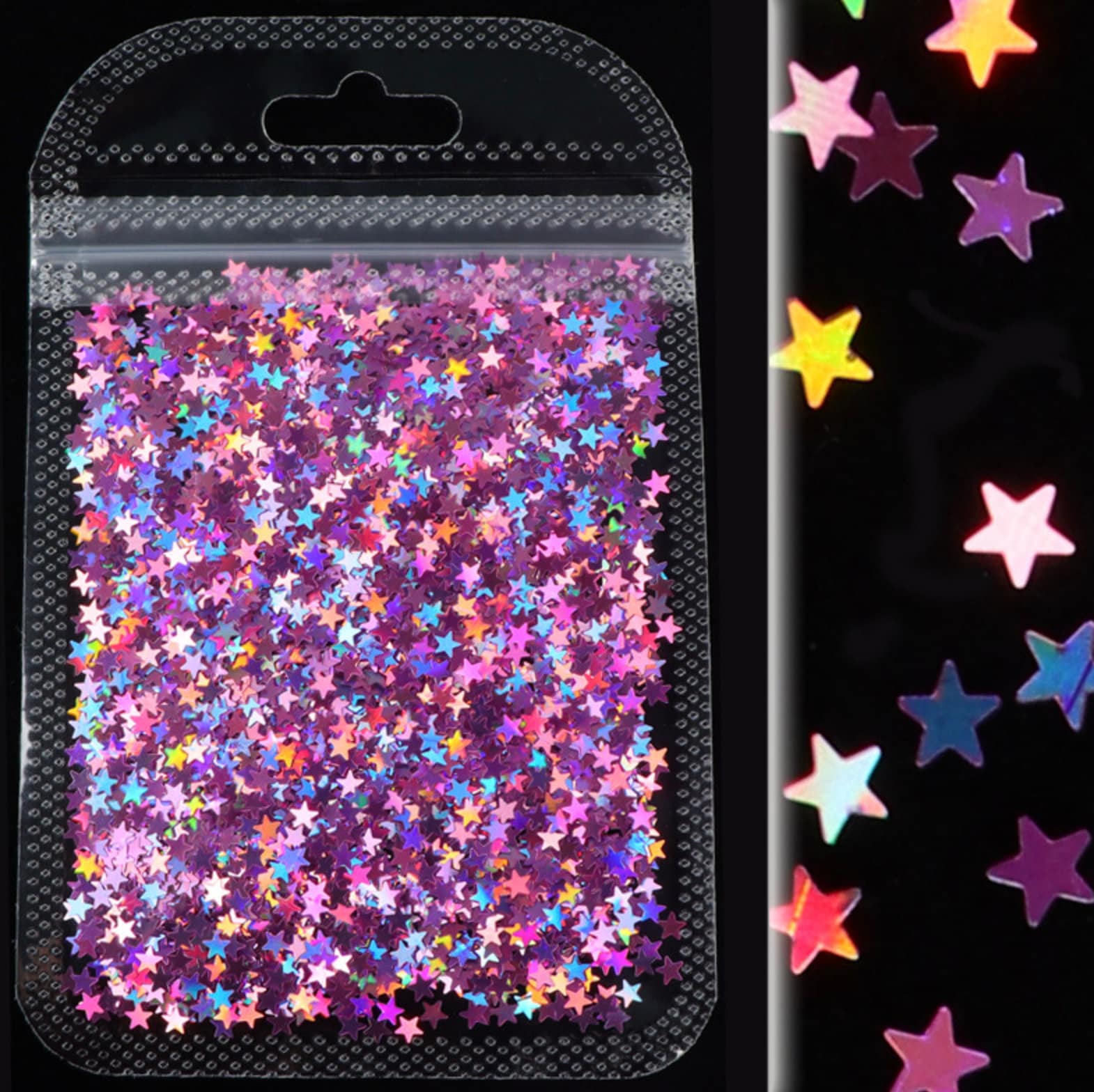 3MM Star Shiny Iridescent Glitter (2G Bag)