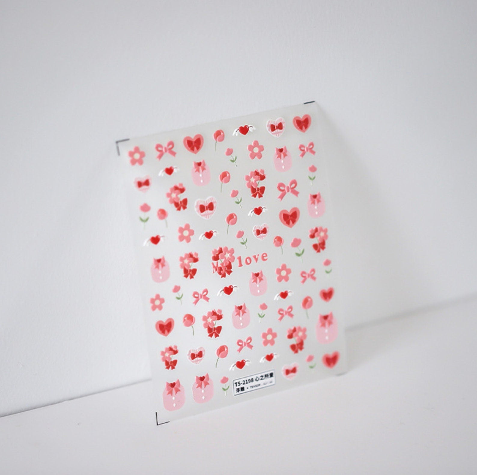 Cute Valentines Day Love Theme Nail Art Stickers (Available in 2D and 3D)