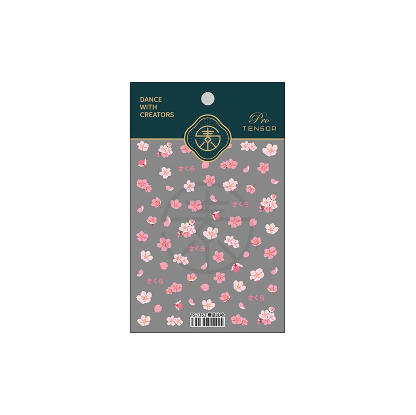 Cute Pink Flower Power, Flower Field Nail Art Stickers (Available in 2D and 3D)