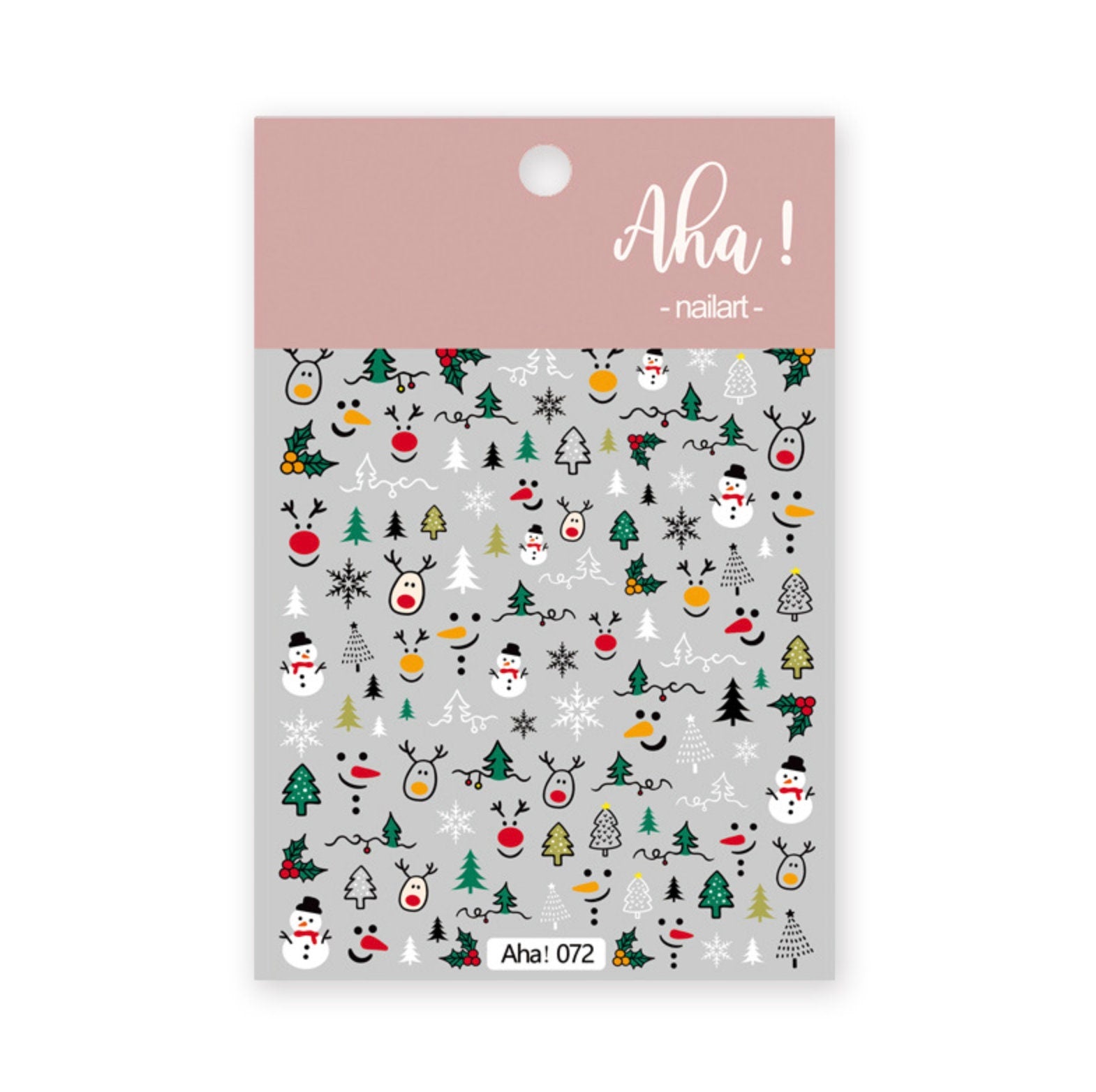 Christmas Themed Nail Art Stickers (Reindeer, Snowman, Santa Clause, Polar Bears, Christmas Cookies)