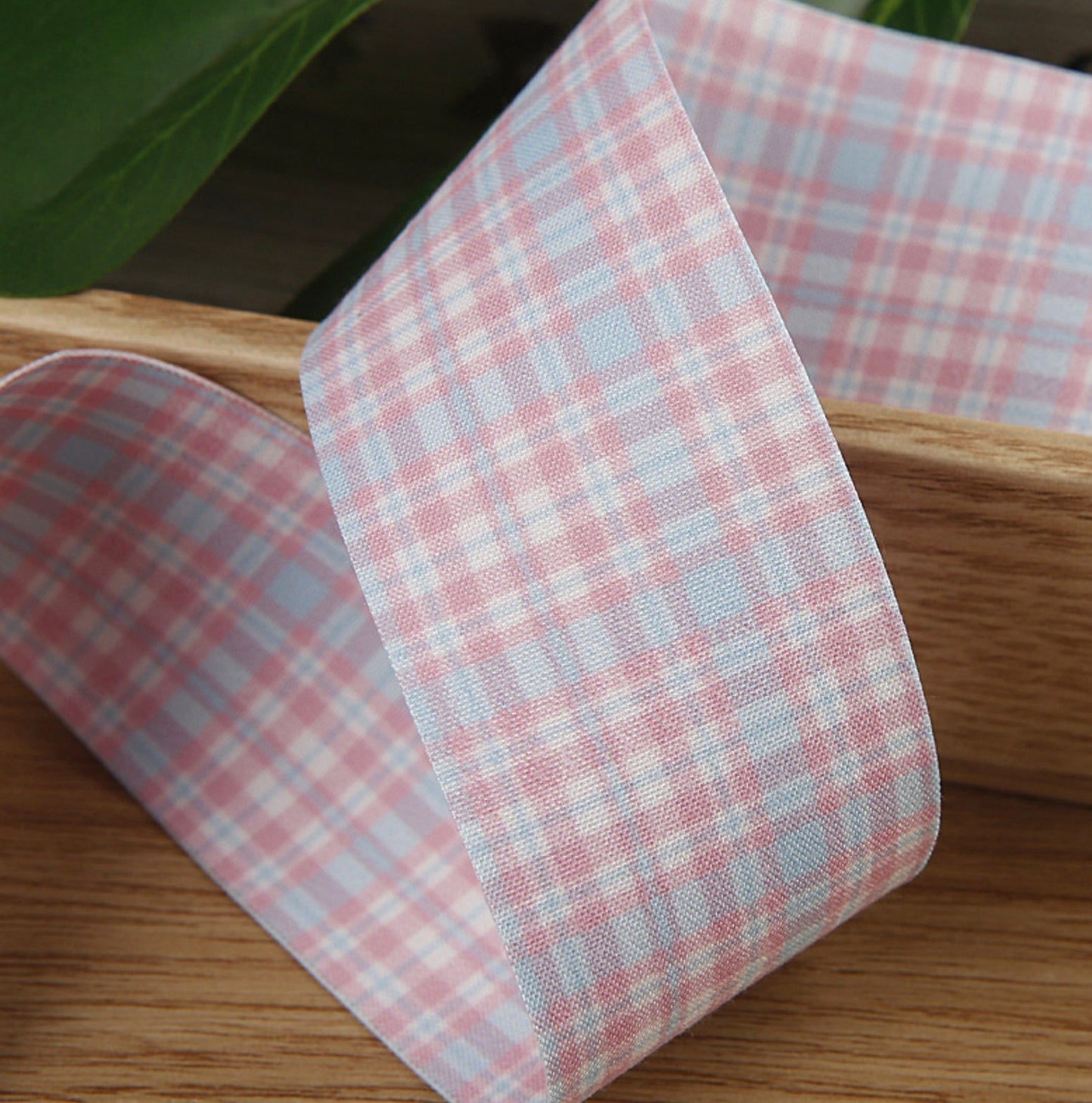 1 inch/1.5 inch Cute Pastel Rainbow Style Plaid Themed Ribbons (10YD)