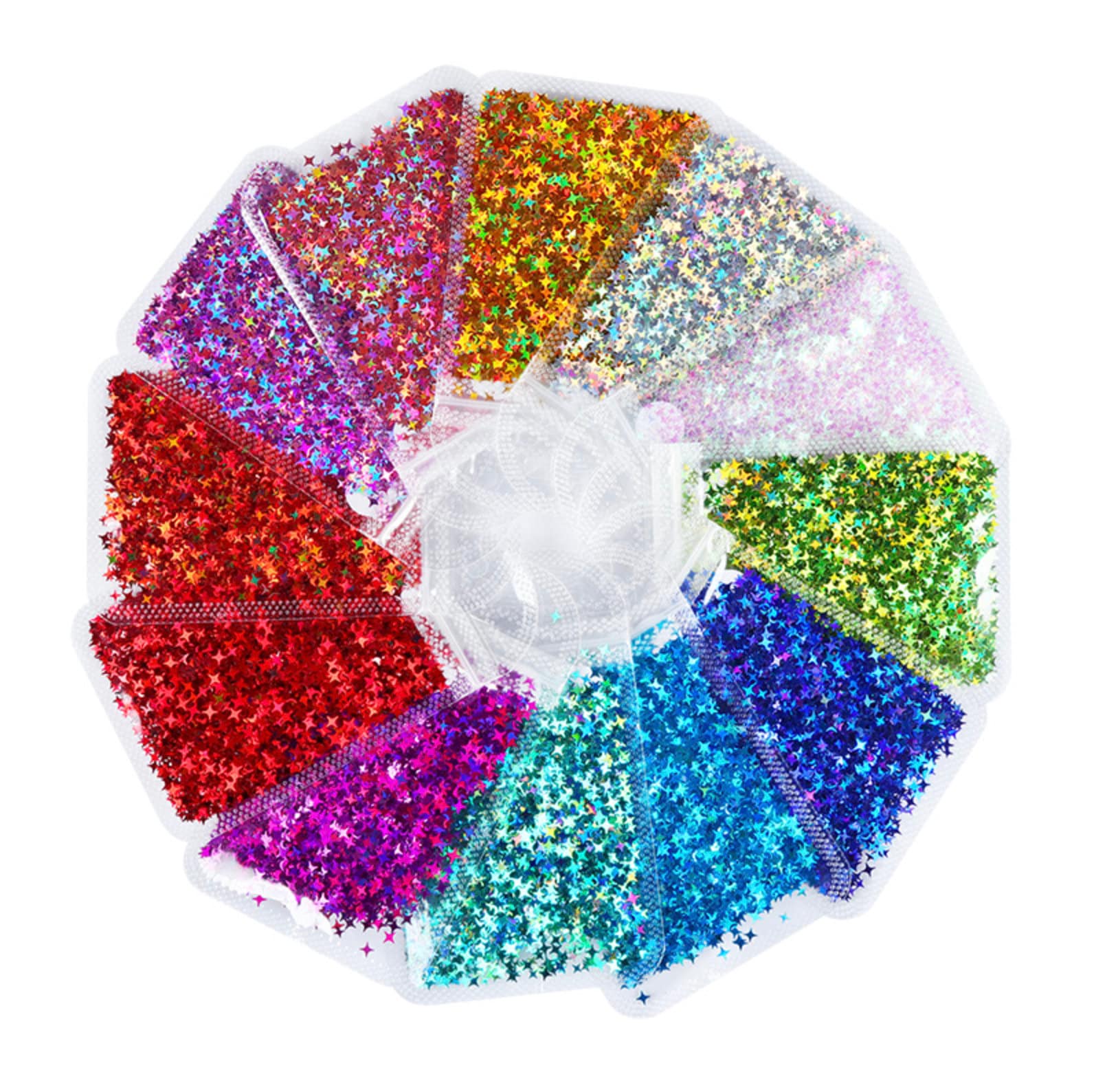 3MM/4MM Holographic Sparkle Glitter Mix (2G Bag)