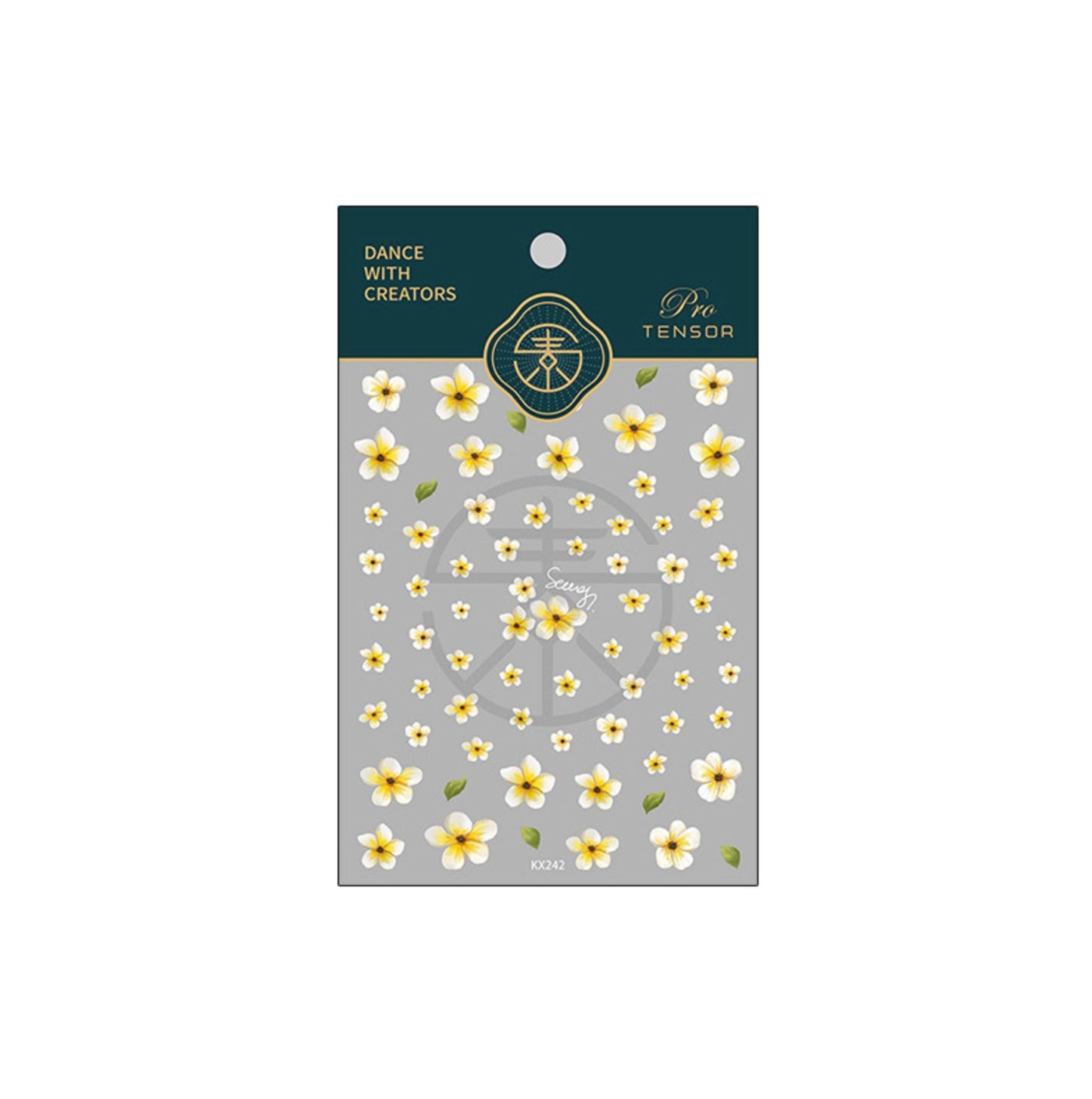 Cute White Flower Power, Flower Field Nail Art Stickers (Available in 2D and 3D)